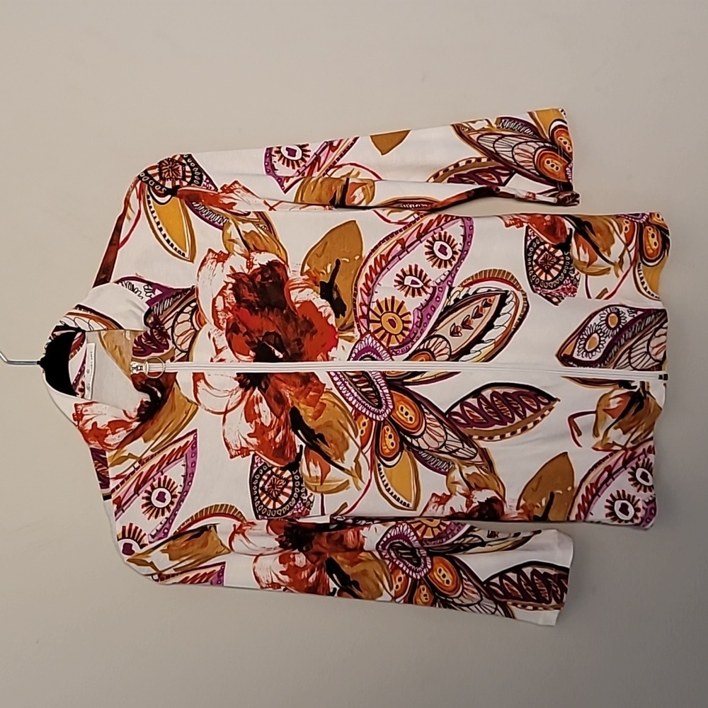 Papillon Blanc colorful zip up top